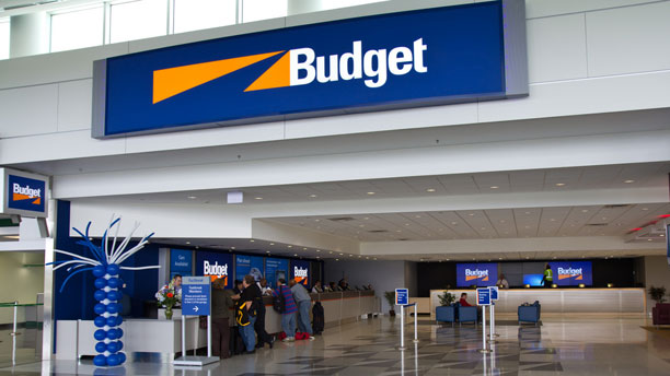 Budget Rent a Car at Airport Desk