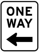 one way roadsign